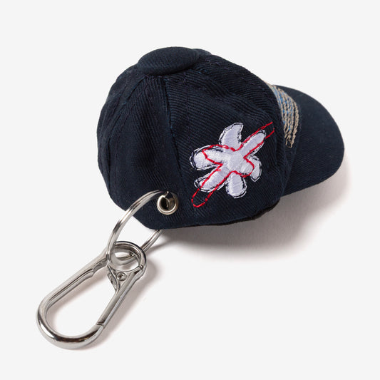 side of Mini caps Keychain - Navy