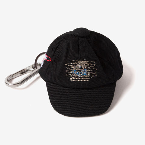 Front of Mini caps Keychain - Black