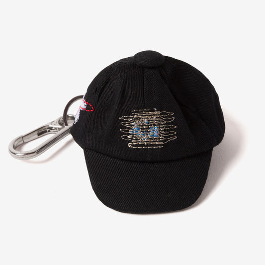 Front of Mini caps Keychain - Black