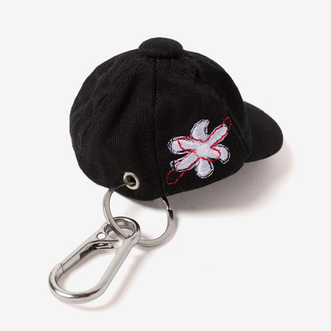 Back of Mini caps Keychain - Black