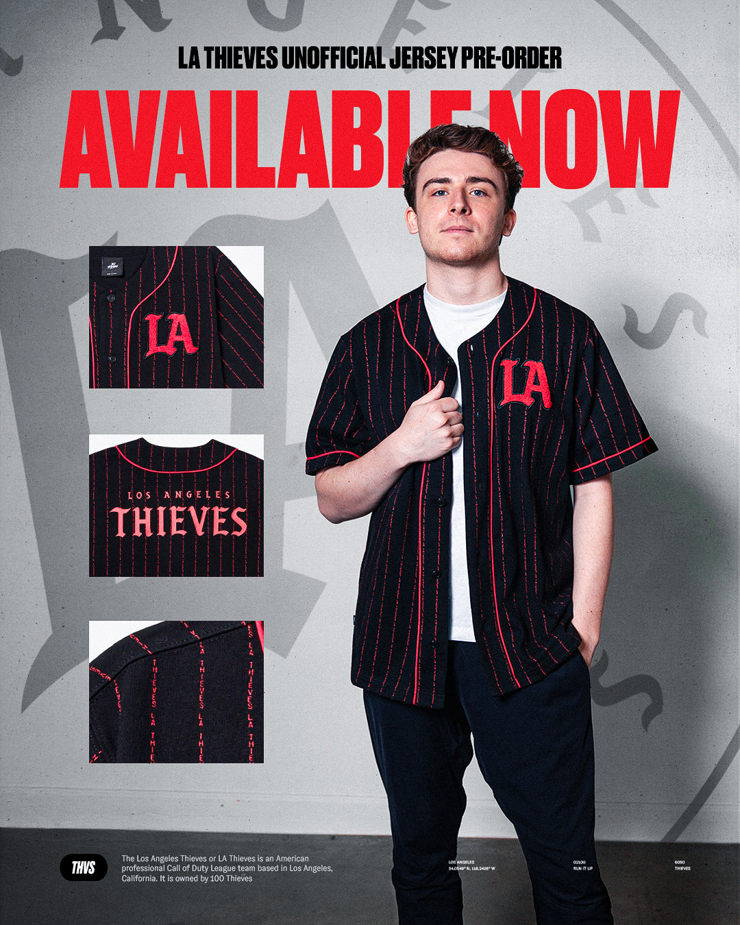 100 Thieves LA Gaming ESports Call hot of Duty #20 Jersey