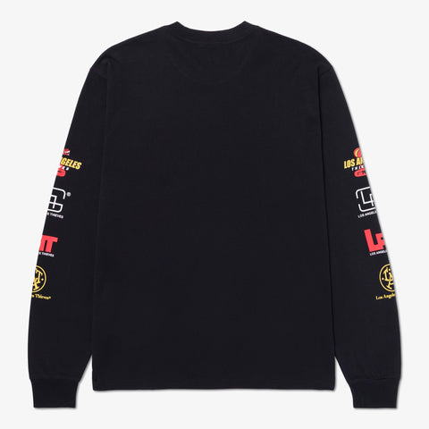 Back of Strapped LS T-Shirt - Black
