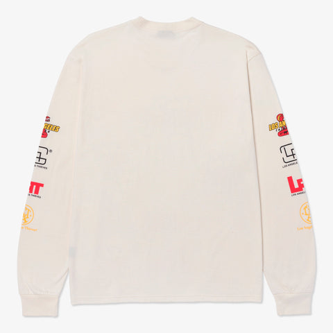 Back of Strapped LS T-Shirt - Cream