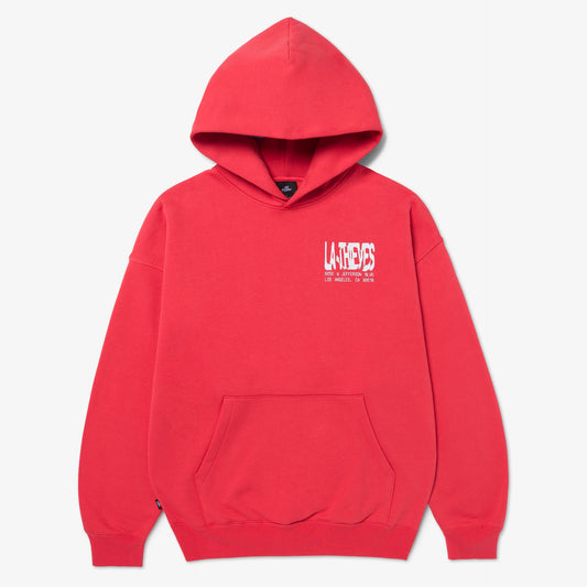 Front of Macrodose Hoodie - Red