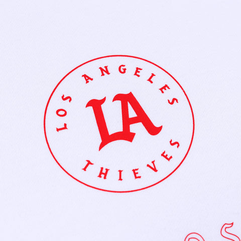 LA Thieves logo on LAT Official Hoodie '26 - White