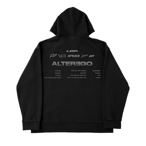 Back of Alterego Album Zipup Hoodie