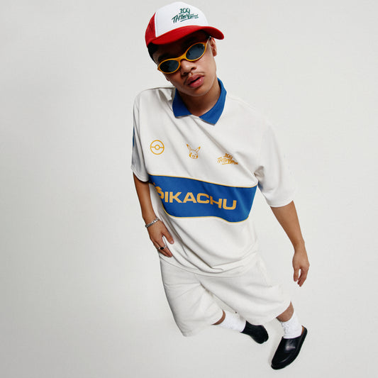 Logan in Pikachu Jersey - Cream