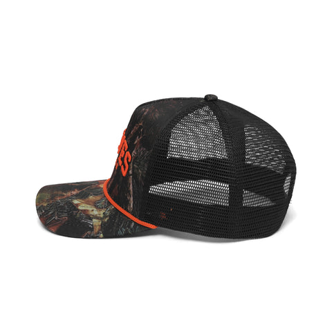 100 Thieves x Malbon Wrangler Rope Trucker Hat - Tree Camo