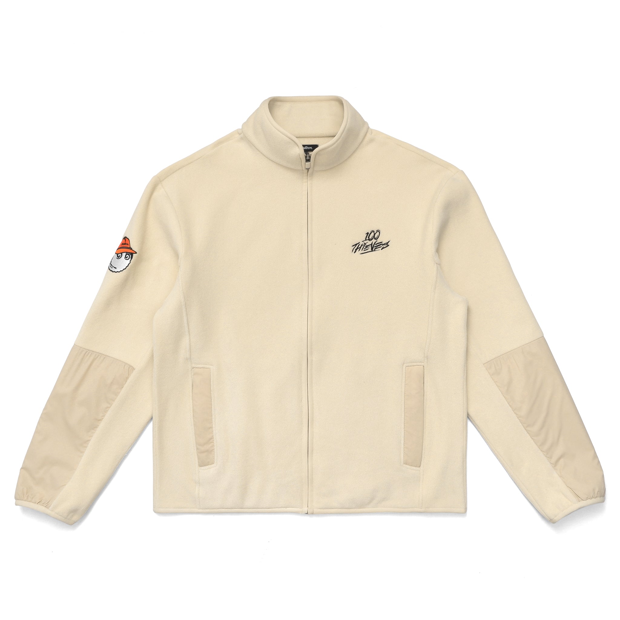 100 Thieves x Malbon Fowler Polar Fleece Jacket Sand