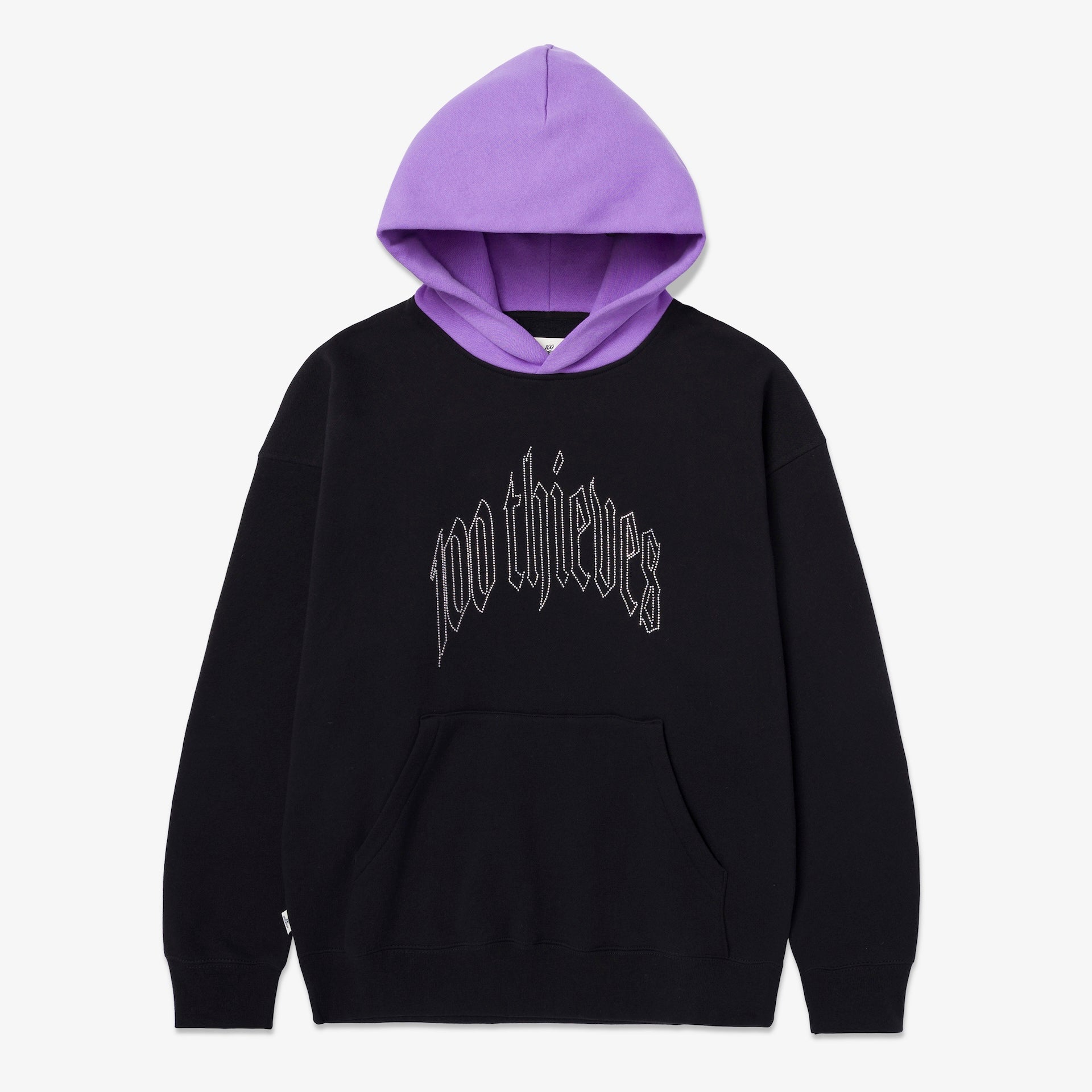 Taped Two Tone Fleece Hoodie Pullover