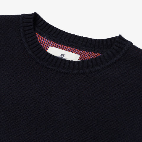 collar detail on Pixel Core Sweater