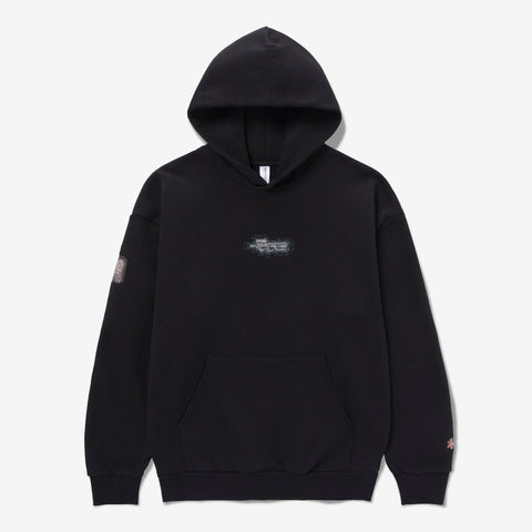 Front of P90 Hoodie - Black/Camo