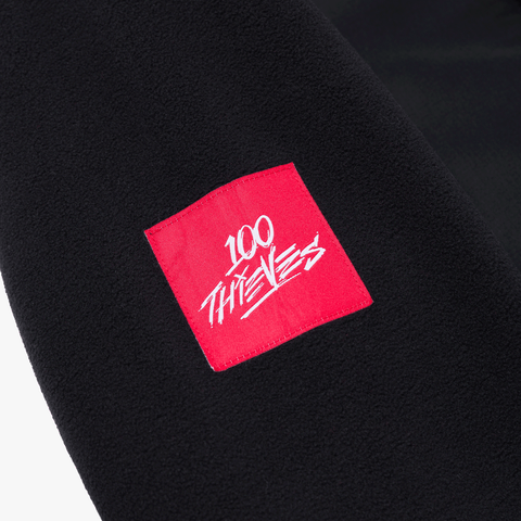 Logo on Foundations FW'24 Polar Fleece Pullover - Black