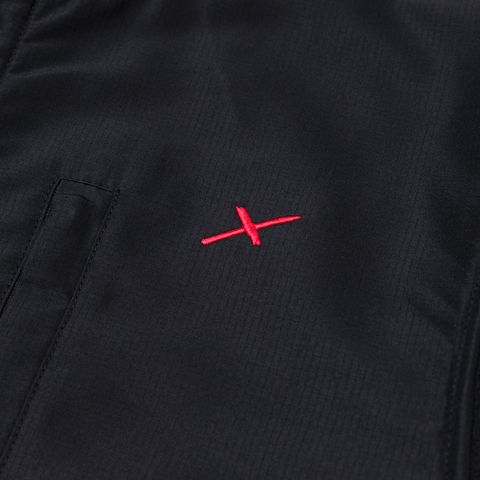 X logo on Foundations FW'24 Polar Fleece Pullover - Black