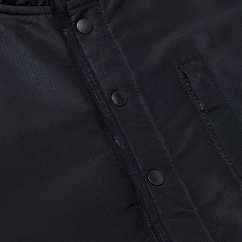 Button detail on Foundations FW'24 Polar Fleece Pullover - Black