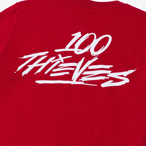 logo detail on Foundations Core T-Shirt - Red