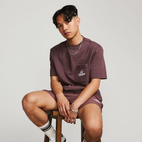 Lough in Foundations FW'23 Nylon Short - Burgundy