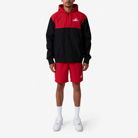 100 Thieves Foundation two-tone windbreaker jacket with full zip in black