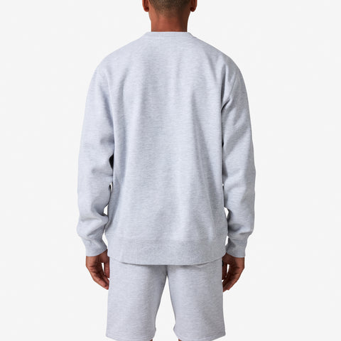Back of 100 Thieves Foundations Grey Heavy-Weighted Crewneck