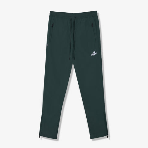 100 Thieves Foundation nylon pants with elastic waistband and 100 Thieves metal aglet tipped drawstrings in the color alpine