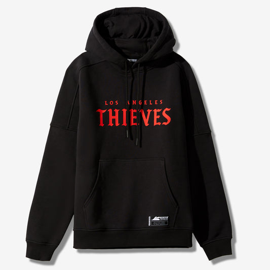 LA Thieves with the official player kit hoodie in home colors