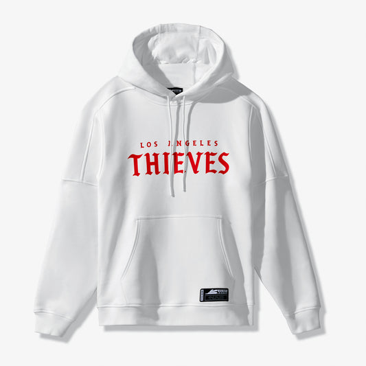 Los Angeles Thieves logo printed on front of the premium fleece hoodie