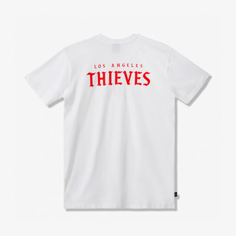 Los Angeles Thieves logo printed on the back of the heavyweight cotton tee