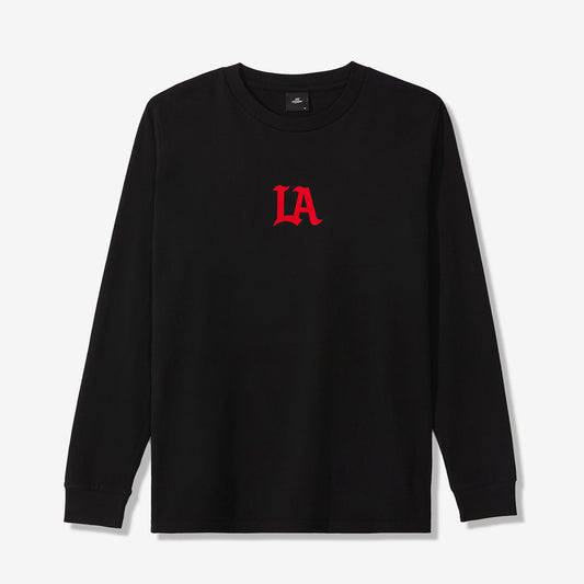 premium heavyweight cotton long sleeve t-shirt with LA logo