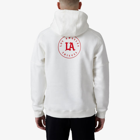 Los Angeles Thieves logo printed on back of the premium fleece hoodie