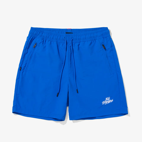 Front of Foundations Nylon Short in Royal