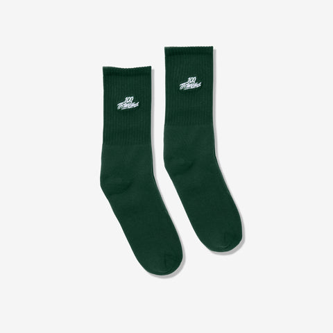 Foundations Embroidered Crew Sock in Alpine