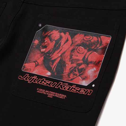 Jujutsu Kaisen Work Pant - Black back pocket detail