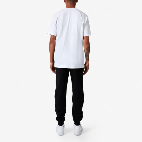 back of 100 Thieves Foundation midweight combed cotton jersey T-shirt in white